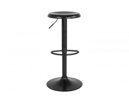 BLNK Madrid Series Adjustable Height Retro Bar Stool - Black