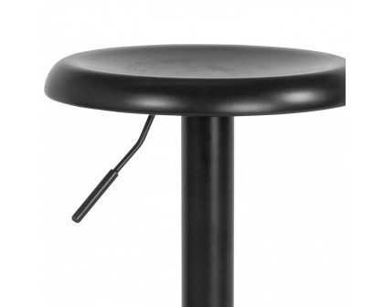 BLNK Madrid Series Adjustable Height Retro Bar Stool - Black