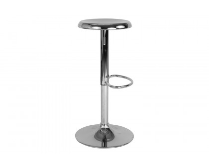 BLNK™ Madrid Series Adjustable Height Retro Bar Stool - Chrome