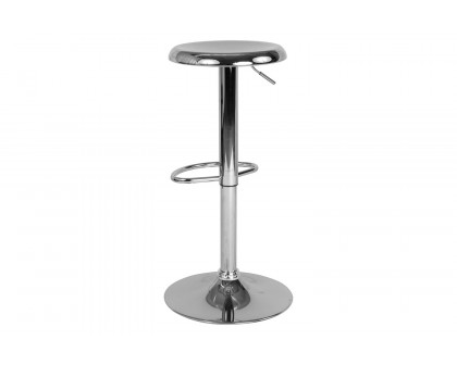 BLNK™ Madrid Series Adjustable Height Retro Bar Stool - Chrome