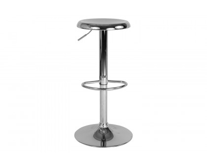 BLNK™ Madrid Series Adjustable Height Retro Bar Stool - Chrome