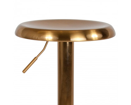 BLNK Madrid Series Adjustable Height Retro Bar Stool - Gold