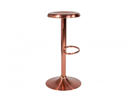 BLNK Madrid Series Adjustable Height Retro Bar Stool - Rose Gold