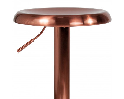 BLNK Madrid Series Adjustable Height Retro Bar Stool - Rose Gold