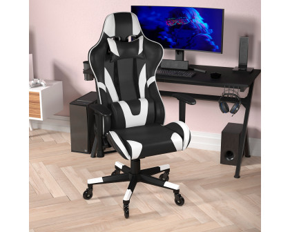 BLNK X20 Gaming Racing Office Computer PC Adjustable Chair with Reclining Back and Transparent Roller Wheels - Black