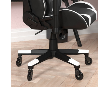 BLNK X20 Gaming Racing Office Computer PC Adjustable Chair with Reclining Back and Transparent Roller Wheels - Black