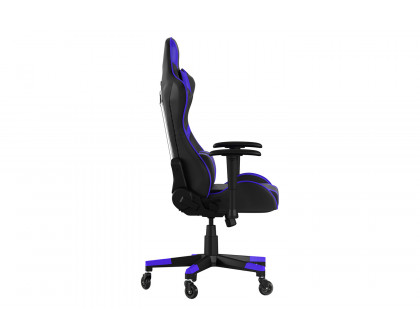 BLNK X20 Gaming Racing Office Computer PC Adjustable Chair with Reclining Back and Transparent Roller Wheels - Blue