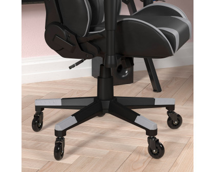 BLNK X20 Gaming Racing Office Computer PC Adjustable Chair with Reclining Back and Transparent Roller Wheels - Gray