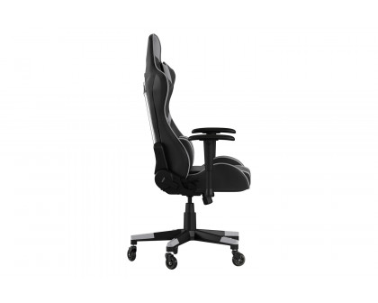 BLNK X20 Gaming Racing Office Computer PC Adjustable Chair with Reclining Back and Transparent Roller Wheels - Gray