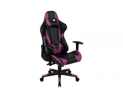 BLNK X20 Gaming Racing Office Ergonomic Computer PC Adjustable Swivel Chair with Fully Reclining Back - Purple