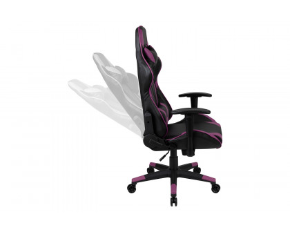 BLNK X20 Gaming Racing Office Ergonomic Computer PC Adjustable Swivel Chair with Fully Reclining Back - Purple