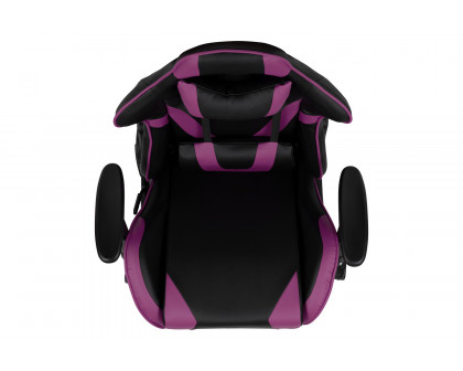 BLNK X20 Gaming Racing Office Ergonomic Computer PC Adjustable Swivel Chair with Fully Reclining Back - Purple