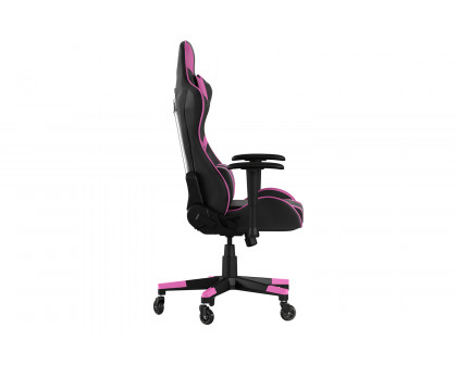 BLNK X20 Gaming Racing Office Computer PC Adjustable Chair with Reclining Back and Transparent Roller Wheels - Purple