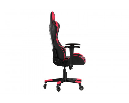 BLNK X20 Gaming Racing Office Computer PC Adjustable Chair with Reclining Back and Transparent Roller Wheels - Red