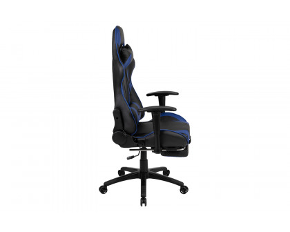 BLNK X30 Gaming Racing Office Ergonomic Computer Chair with Reclining Back and Slide-Out Footrest - Blue