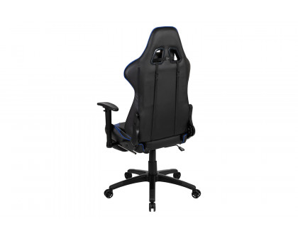 BLNK X30 Gaming Racing Office Ergonomic Computer Chair with Reclining Back and Slide-Out Footrest - Blue