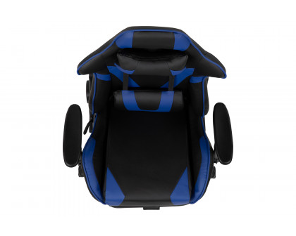 BLNK X30 Gaming Racing Office Ergonomic Computer Chair with Reclining Back and Slide-Out Footrest - Blue