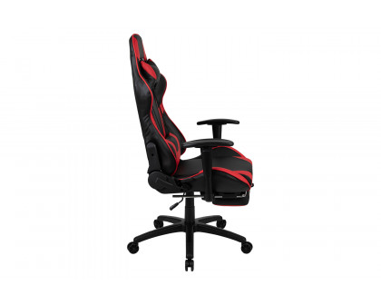 BLNK X30 Gaming Racing Office Ergonomic Computer Chair with Fully Reclining Back and Slide-Out Footrest - Red