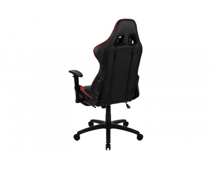 BLNK X30 Gaming Racing Office Ergonomic Computer Chair with Fully Reclining Back and Slide-Out Footrest - Red