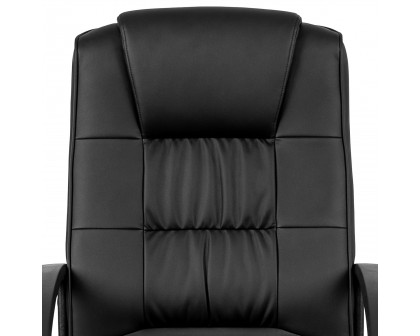 BLNK - Biscayne Flash Fundamentals LeatherSoft High-Back Black Padded Task Office Chair with Arms, BIFMA Certified