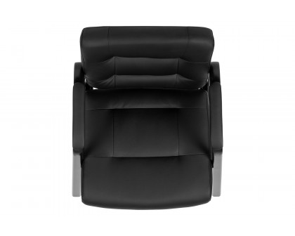 BLNK - Darwin Flash Fundamentals Black LeatherSoft Executive Reception Chair with Black Metal Frame, BIFMA Certified