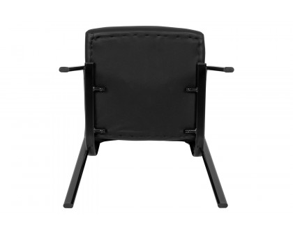 BLNK - Darwin Flash Fundamentals Black LeatherSoft Executive Reception Chair with Black Metal Frame, BIFMA Certified