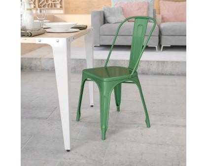 BLNK Perry Commercial Metal Indoor-Outdoor Stackable Chair