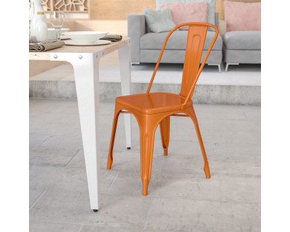 BLNK Perry Commercial Metal Indoor-Outdoor Stackable Chair