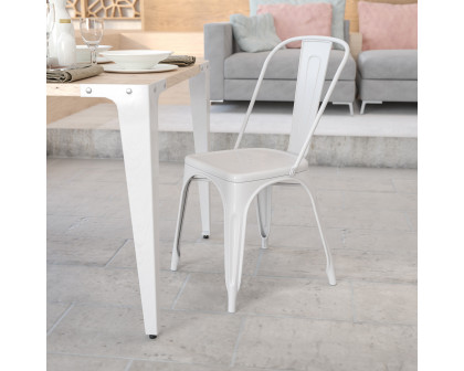 BLNK Perry Commercial Metal Indoor-Outdoor Stackable Chair