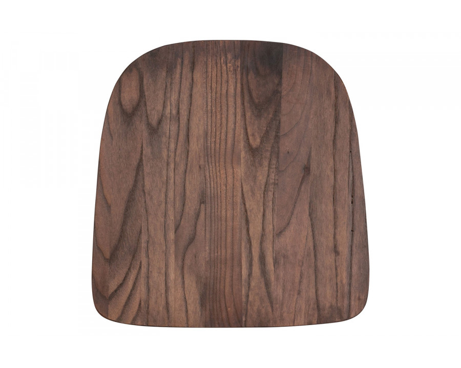 BLNK - Perry Perry Rustic Walnut Wood Seat for Colorful Metal Chairs