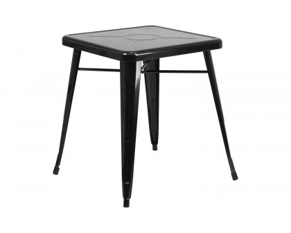 BLNK Prince Commercial Square Metal Indoor-Outdoor Table