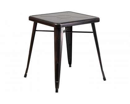 BLNK Prince Commercial Square Metal Indoor-Outdoor Table