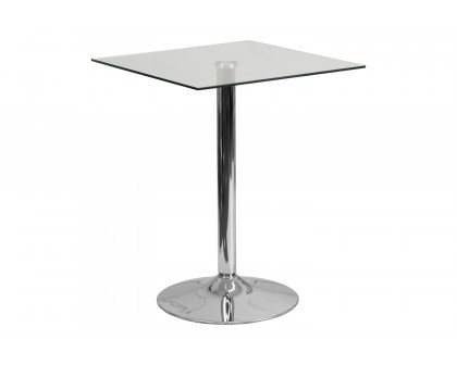 BLNK™ - Fredrick Square Glass Table with Chrome Base