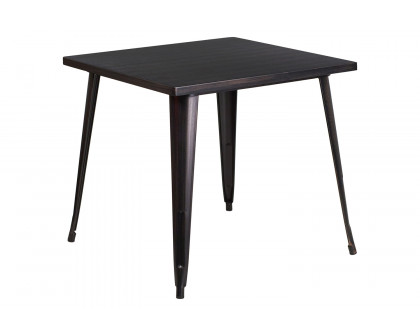 BLNK Toby Commercial Square Metal Indoor-Outdoor Table