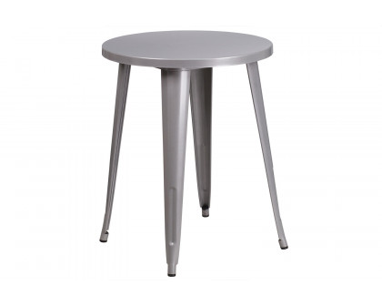 BLNK Webb Commercial Round Metal Indoor-Outdoor Table