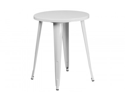 BLNK Webb Commercial Round Metal Indoor-Outdoor Table