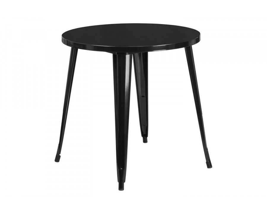 BLNK Jeffrey Commercial Round Metal Indoor-Outdoor Table