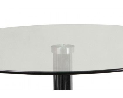 BLNK - Kenneth Round Glass Table with Chrome Base