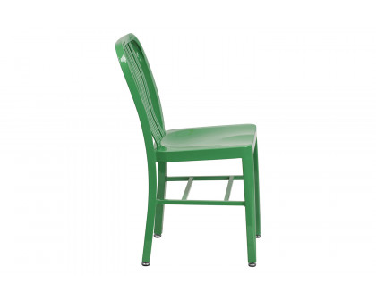 BLNK Gael Commercial Metal Indoor-Outdoor Chair - Green