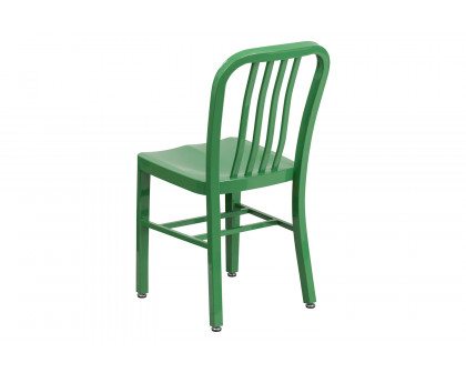 BLNK Gael Commercial Metal Indoor-Outdoor Chair - Green