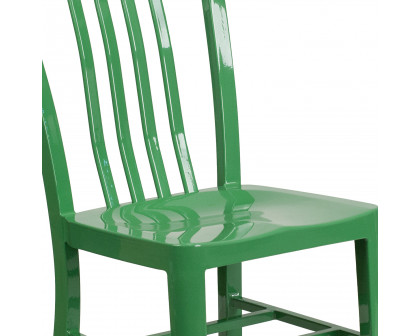 BLNK Gael Commercial Metal Indoor-Outdoor Chair - Green