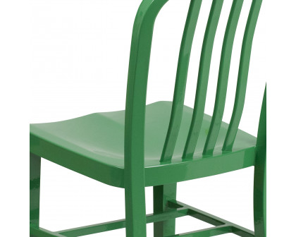 BLNK Gael Commercial Metal Indoor-Outdoor Chair - Green