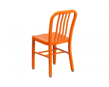 BLNK Gael Commercial Metal Indoor-Outdoor Chair - Orange