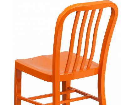 BLNK Gael Commercial Metal Indoor-Outdoor Chair - Orange