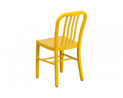 BLNK Gael Commercial Metal Indoor-Outdoor Chair - Yellow