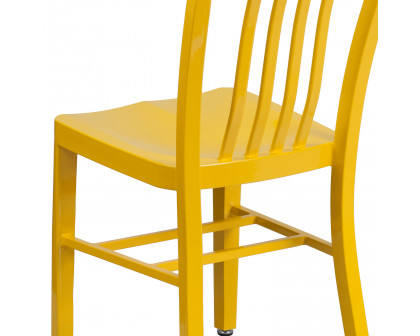 BLNK Gael Commercial Metal Indoor-Outdoor Chair - Yellow