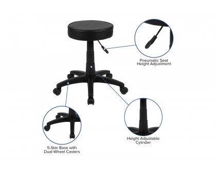 BLNK - Baker Adjustable Doctors Stool on Wheels with Ergonomic Molded Seat