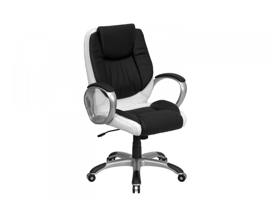 BLNK - LeatherSoft Mid-Back Executive Swivel Office Chair with Arms