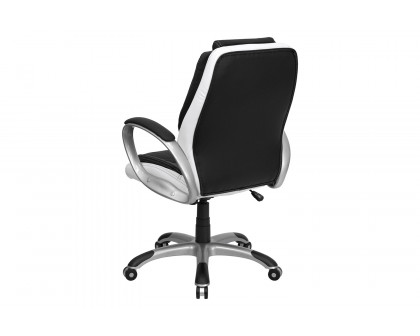 BLNK - LeatherSoft Mid-Back Executive Swivel Office Chair with Arms