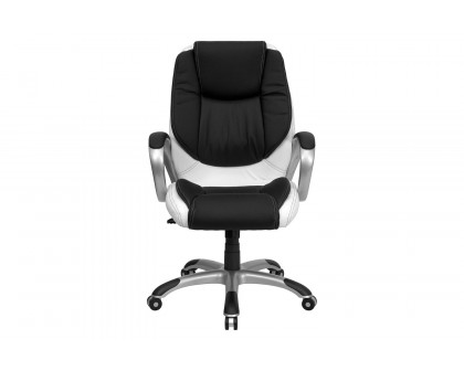 BLNK - LeatherSoft Mid-Back Executive Swivel Office Chair with Arms